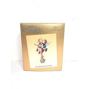 Vtg Hallmark Christmas Ornament Mistletot Faeries 2003 mistletoe Club Exclusive